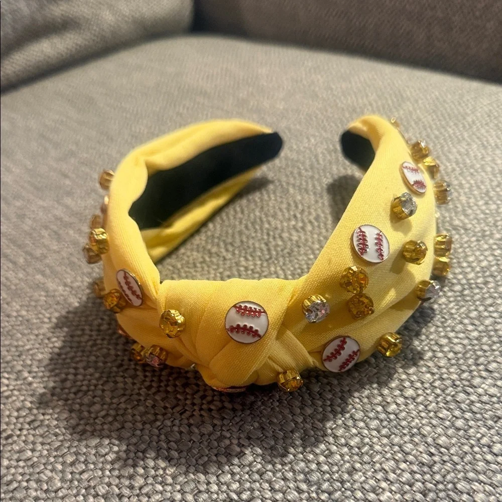 Yellow Baseball women’s  Headband
